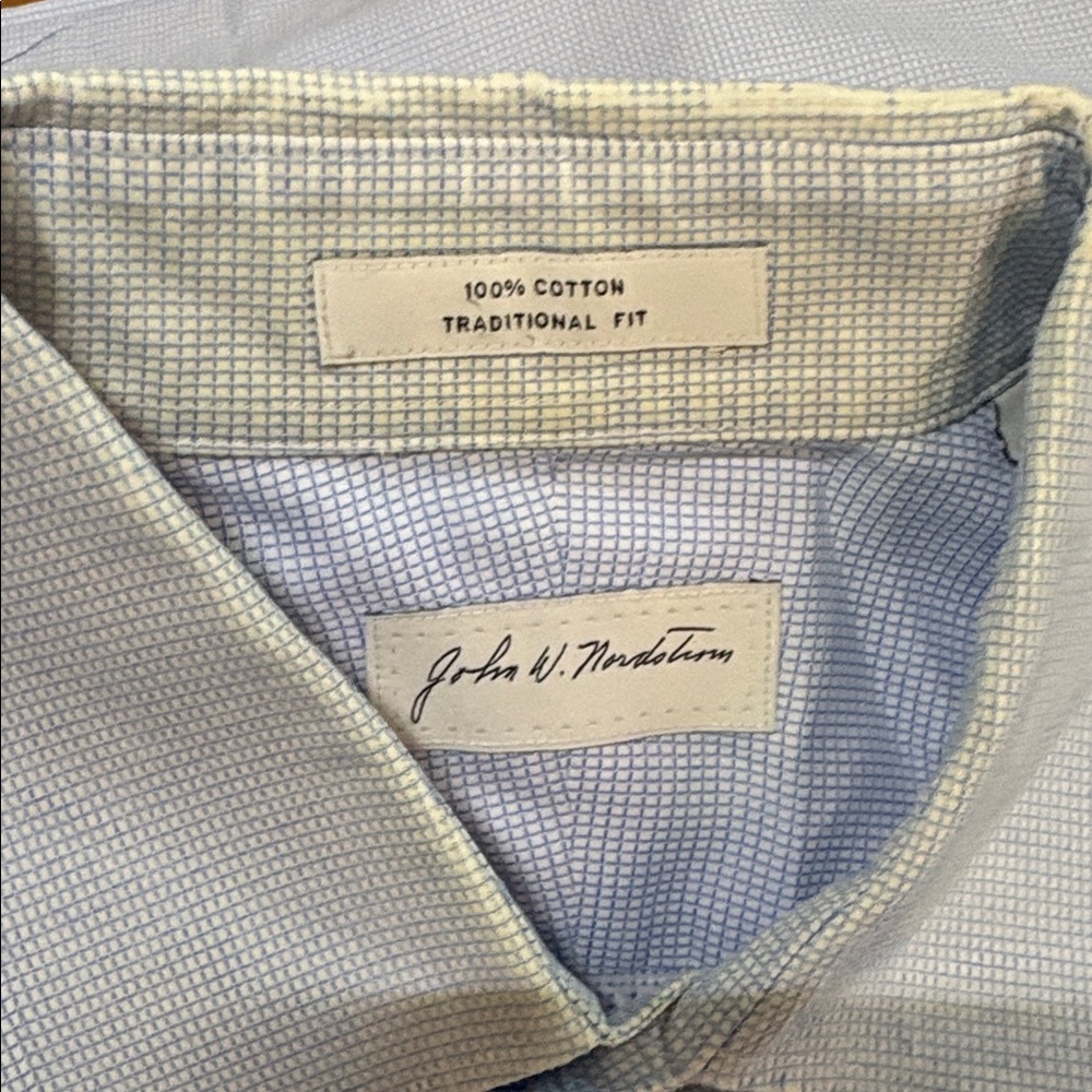 John W Nordstrom Light Blue Men's Shirt Size 16–33 - Picture 9 of 10